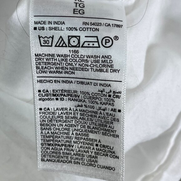 Old Navy Womens XL Boyfriend Shirt White Cotton Long Sleeve Button Up Blouse Top - Picture 4 of 8